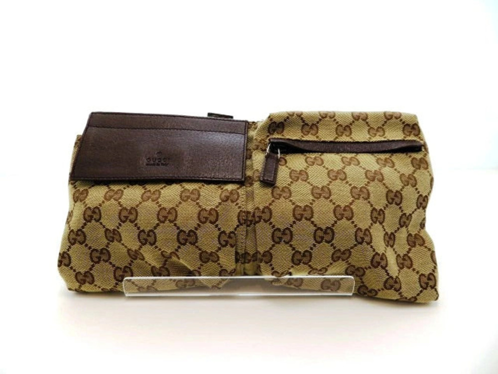 Gucci Bag Waist Crossbody Bum GG Canvas Brown